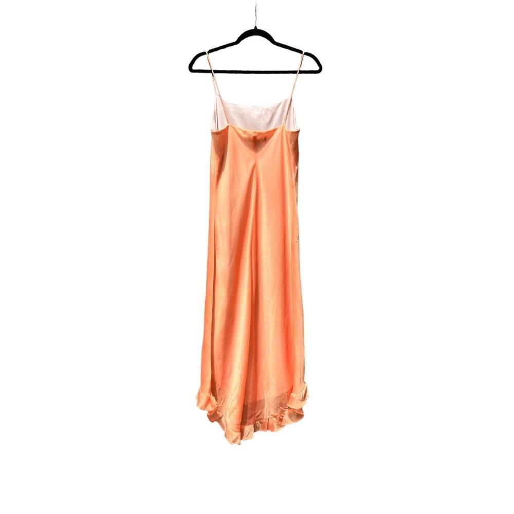 Vintage California Concepts Orange Cream Y2K Spaghetti Strap Midi Dress